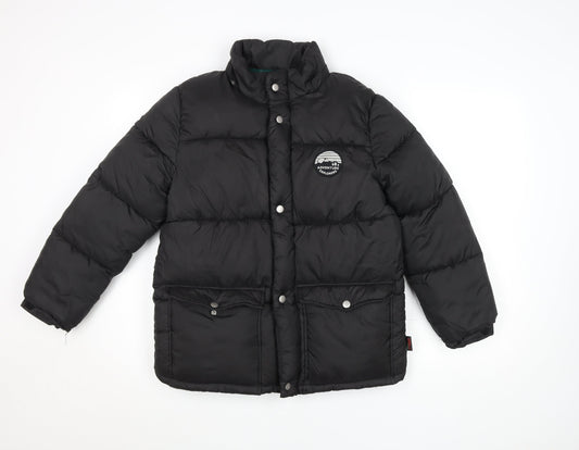 Boys UK Size 11 Years H&M Black Puffer Jacket