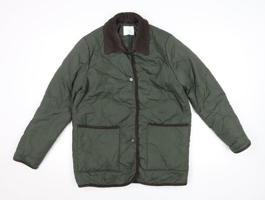 Primark Cares Men's Green Quilted Padded Jacket XS