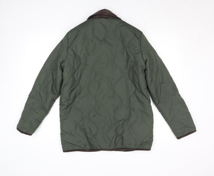 Primark Cares Men's Green Quilted Padded Jacket XS