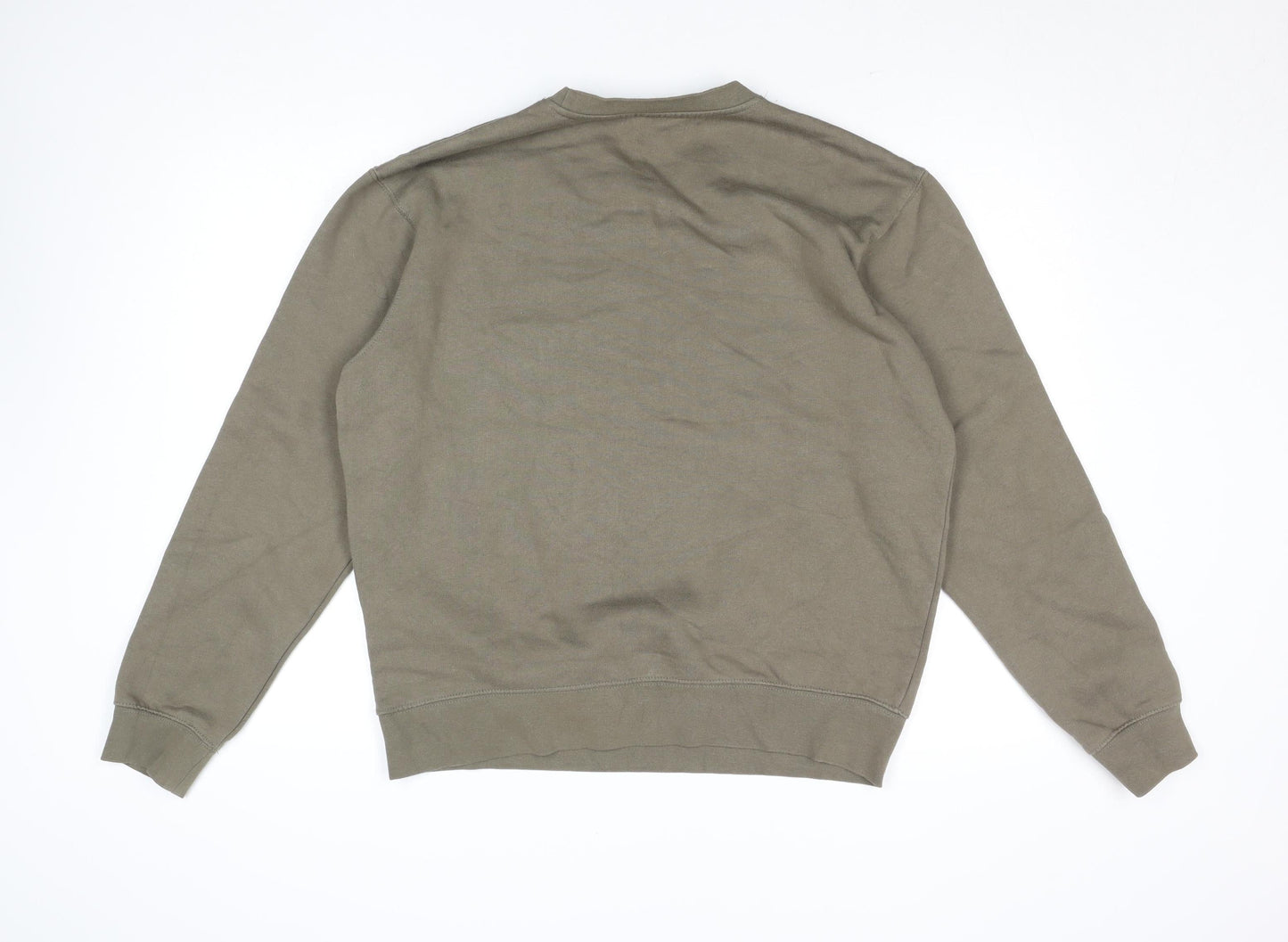 Zara Men’s Brown Cotton Fleece Crew Neck Sweatshirt Size M