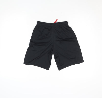 Under Armour Boys Black Medium Athletic Shorts Loose Fit with Drawstring