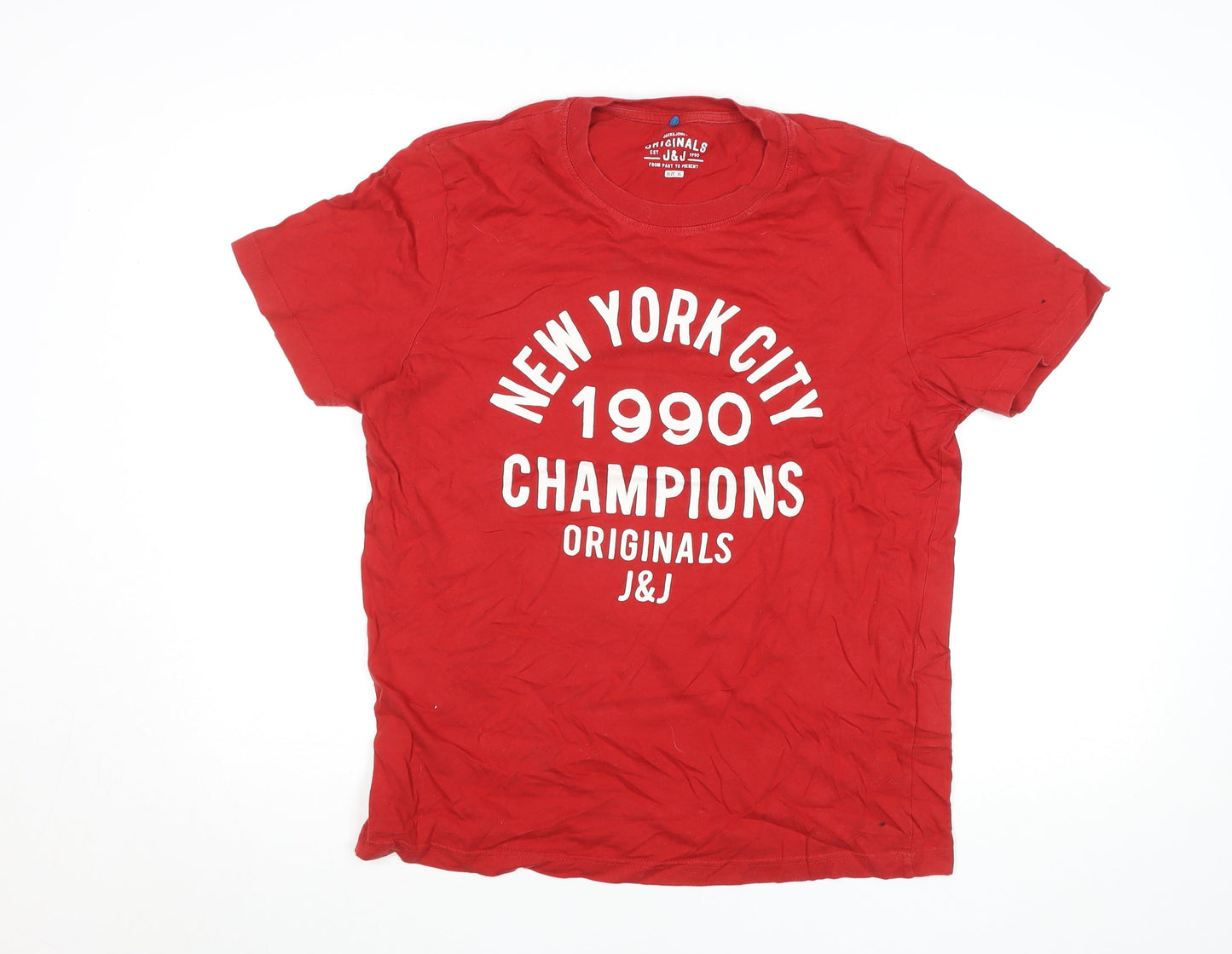 Mens UK Size XL JACK & JONES Red  T-Shirt