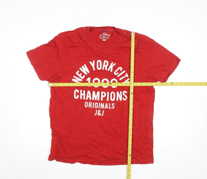 Mens UK Size XL JACK & JONES Red  T-Shirt