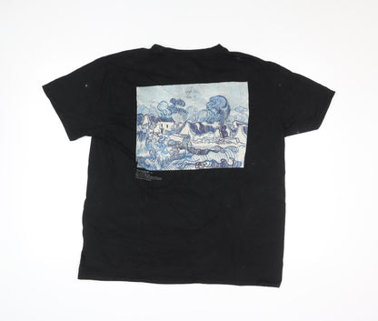 Van Gogh Museum Men’s Black Art Graphic T-Shirt Size M
