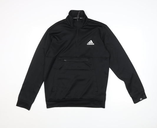 Adidas Men's Black 1/4 Zip Training Sweatshirt Size S