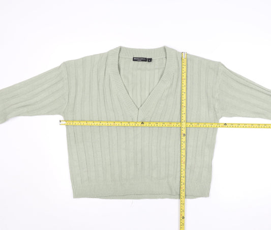 Womens UK Size 14 Brave Soul Green Pullover Jumper