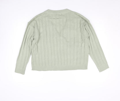 Womens UK Size 14 Brave Soul Green Pullover Jumper
