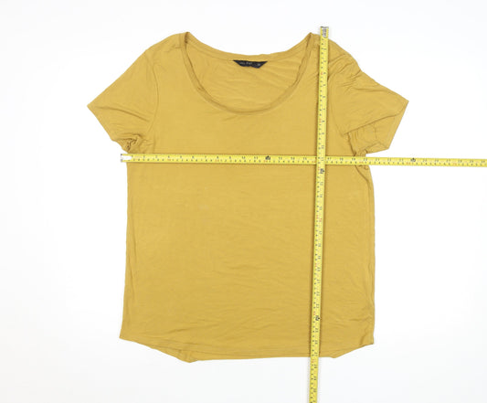 F&F Women's Yellow Short Sleeve Jersey T-Shirt Size 12
