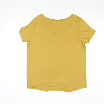 F&F Women's Yellow Short Sleeve Jersey T-Shirt Size 12