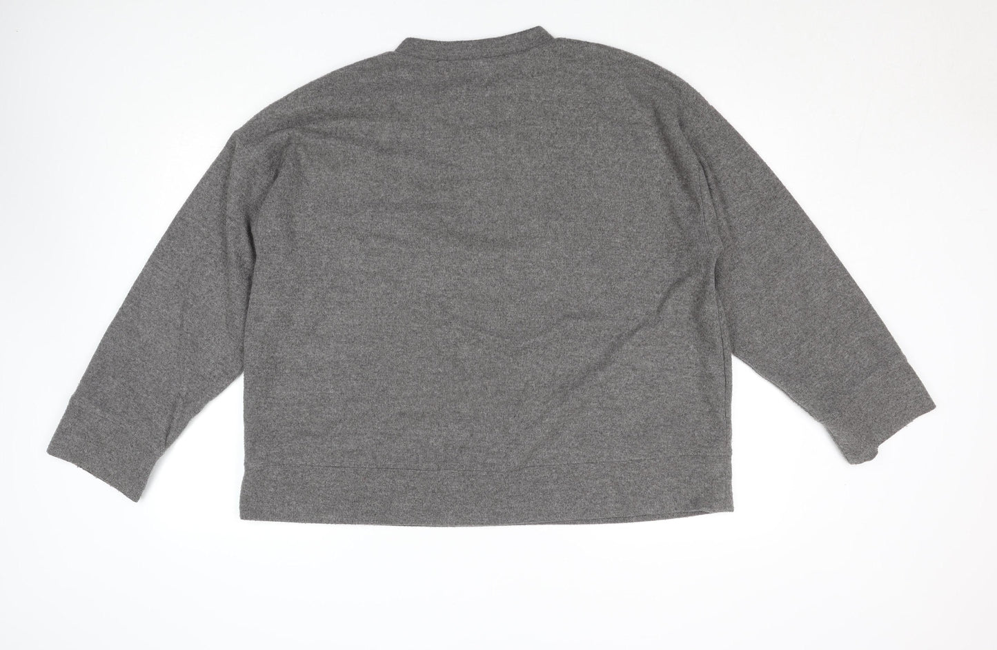 Mens UK Size M ASOS DESIGN Grey Henley Sweatshirt