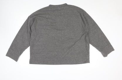 Mens UK Size M ASOS DESIGN Grey Henley Sweatshirt