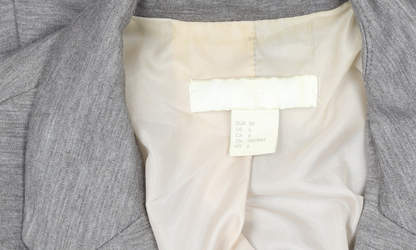 Womens UK Size 8 H&M Regular Grey Blazer