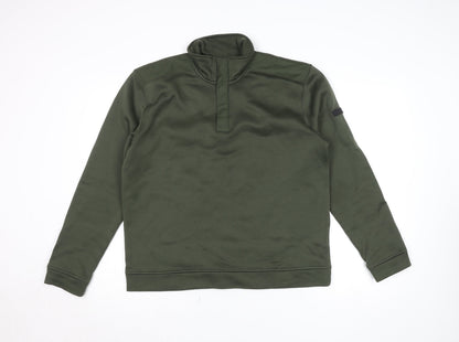 Mens UK Size M Regatta Great Outdoors Green Henley Sweatshirt