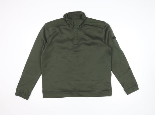 Mens UK Size M Regatta Great Outdoors Green Henley Sweatshirt