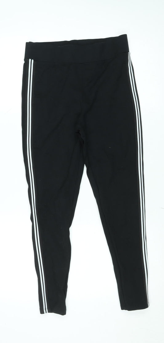 Marks and Spencer Women Black Size 10 Slim Fit Stretch Leggings