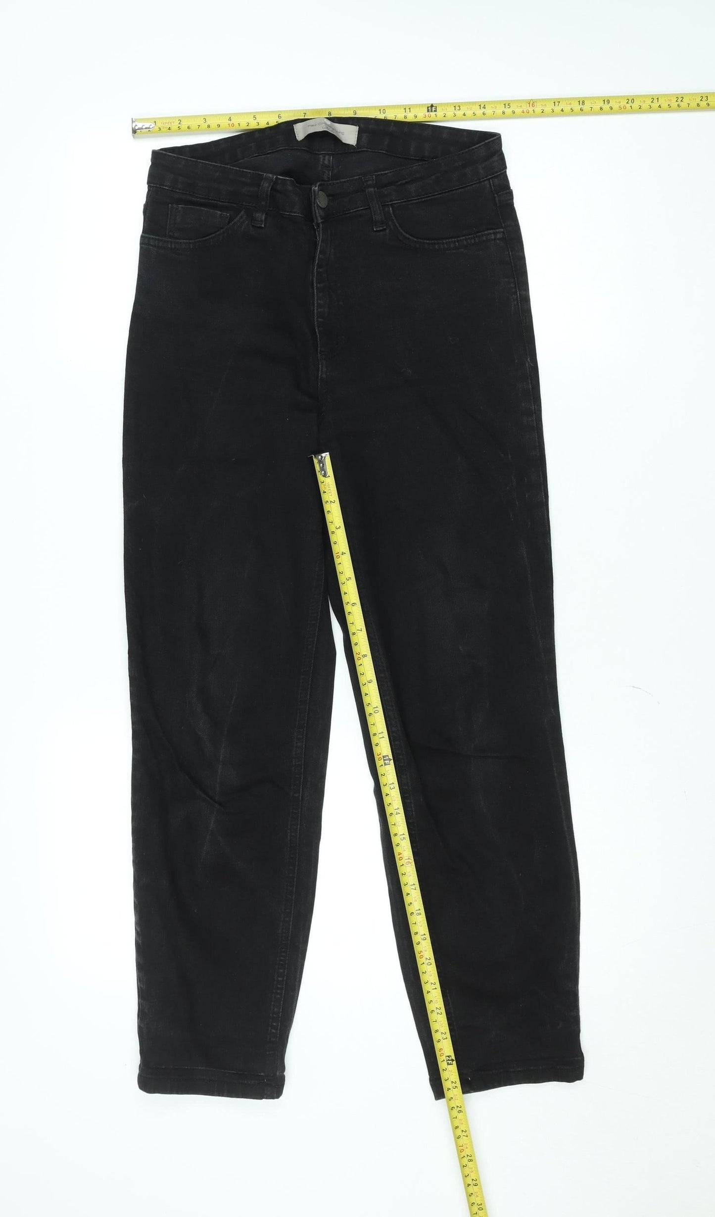 Womens UK Size 10 Paul Costelloe Living Studio Regular Fit Straight Black Jeans