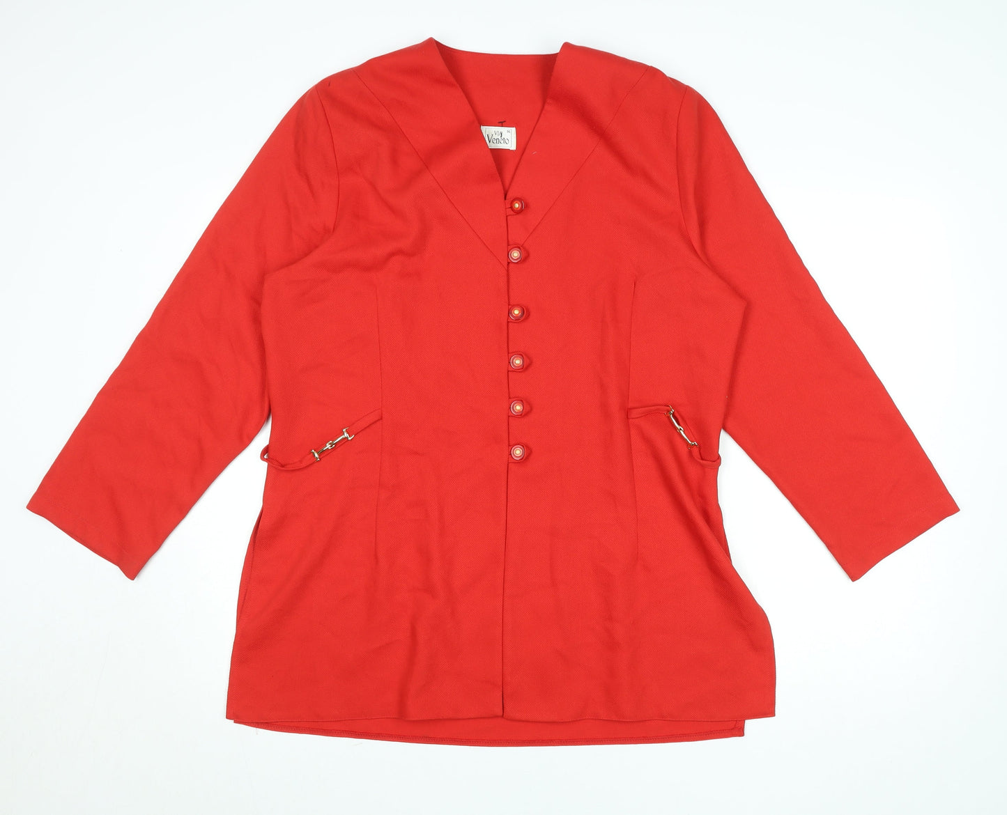 Womens UK Size 16 Via Veneto Regular Red Blazer
