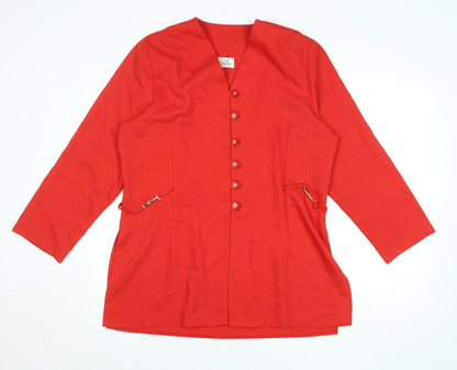 Womens UK Size 16 Via Veneto Regular Red Blazer