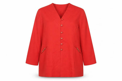 Womens UK Size 16 Via Veneto Regular Red Blazer