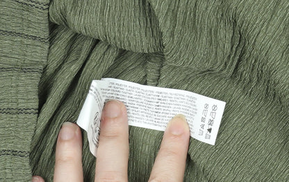 Primark Women Green XS Halter Striped Midi Slip Dress