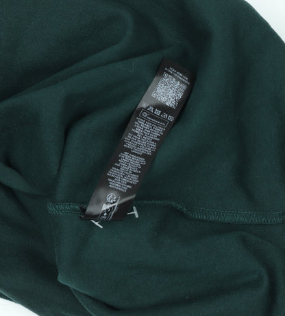 ASOS DESIGN Men's Green Henley Jumper M Long Sleeve Cotton Blend