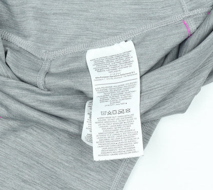 Nike Women's Grey Dri-FIT Leggings Small Slim Fit Sportswear
