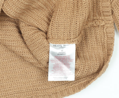Womens UK Size M Brave Soul Beige Pullover Jumper