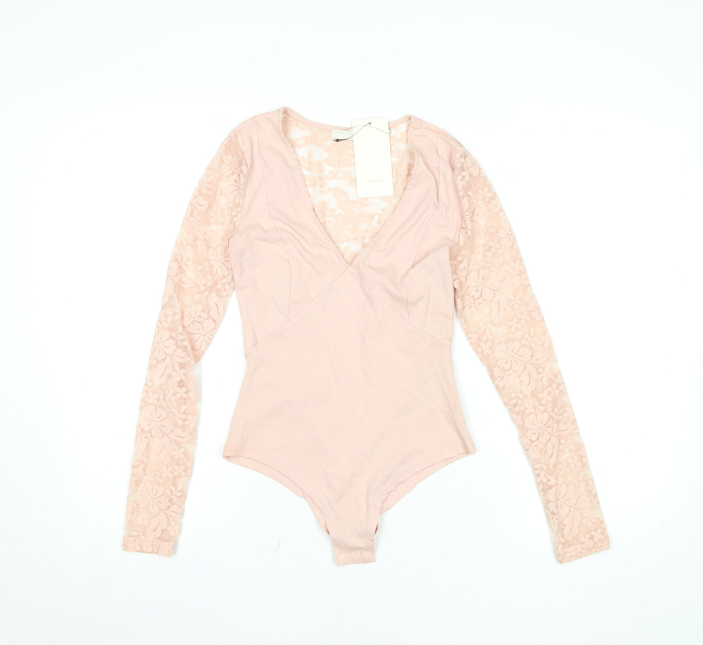 Womens UK Size S Very Lucy One-Piece Pink Bodysuit