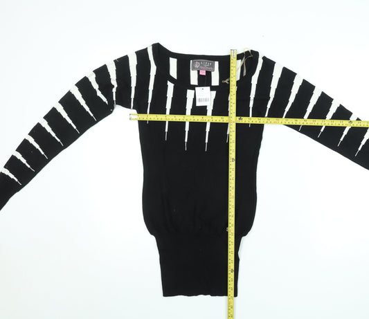 Womens UK Size XS Lipsy Black Pullover Jumper