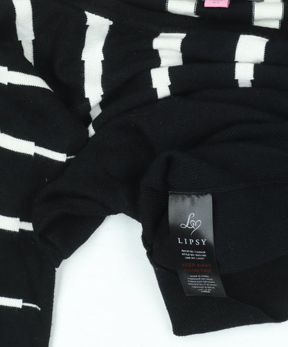 Womens UK Size XS Lipsy Black Pullover Jumper
