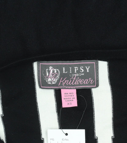 Womens UK Size XS Lipsy Black Pullover Jumper