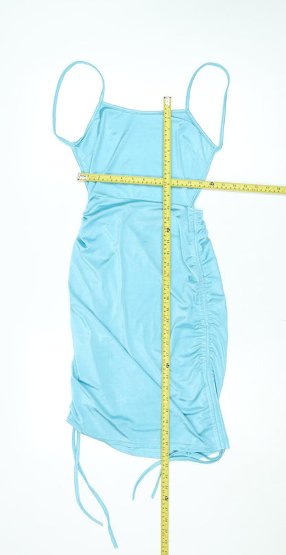 Boohoo Petite Blue Bodycon Short Dress Size 6 Women’s Summer Party