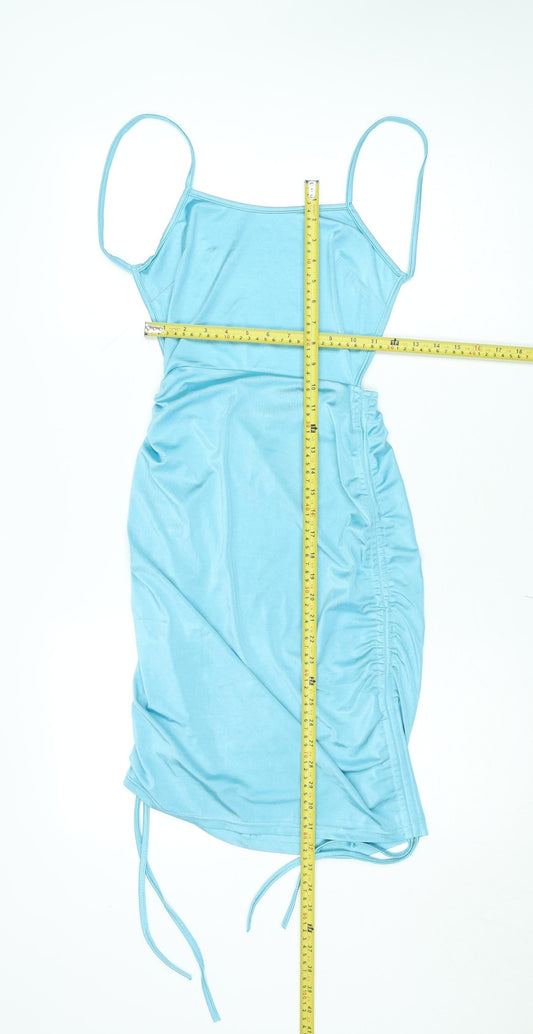 Boohoo Petite Blue Bodycon Short Dress Size 6 Women’s Summer Party