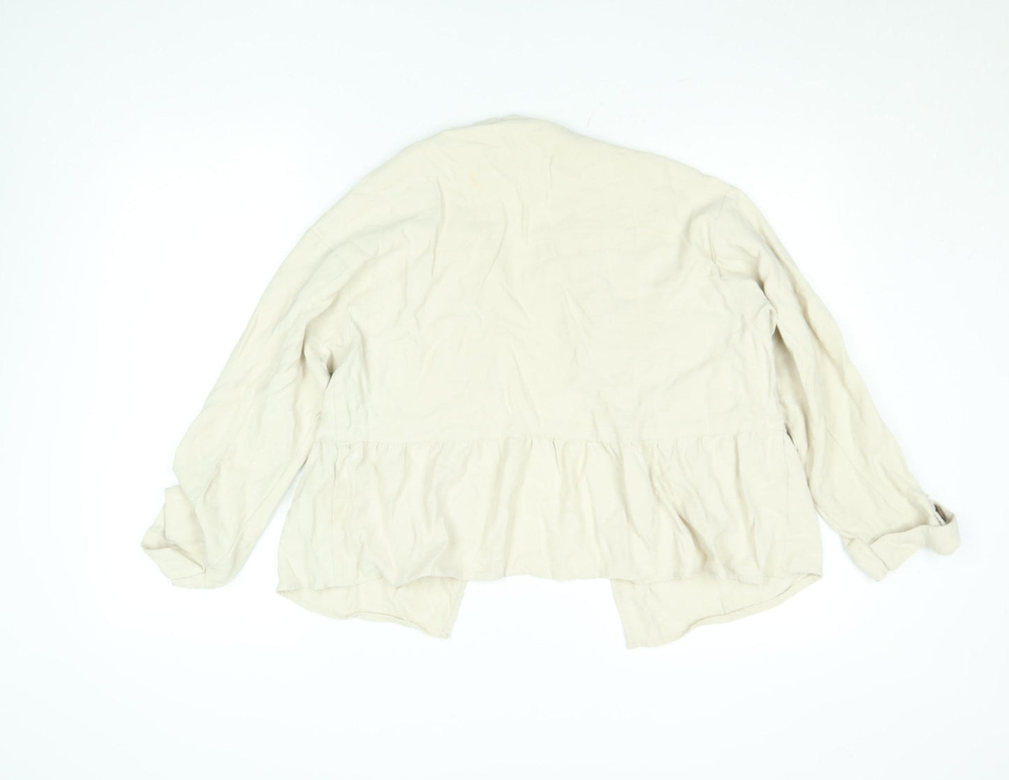 Womens UK Size S Zara Beige Basic Jacket