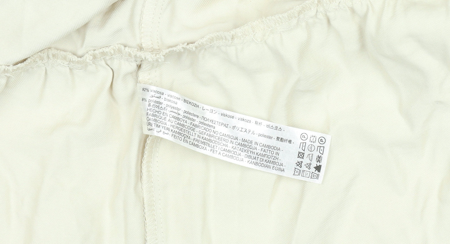 Womens UK Size S Zara Beige Basic Jacket