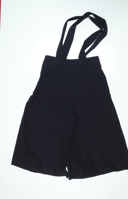 Zara Women Black Wide-Leg Sleeveless Jumpsuit Size 14