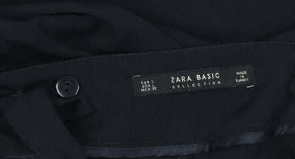 Zara Women Black Wide-Leg Sleeveless Jumpsuit Size 14