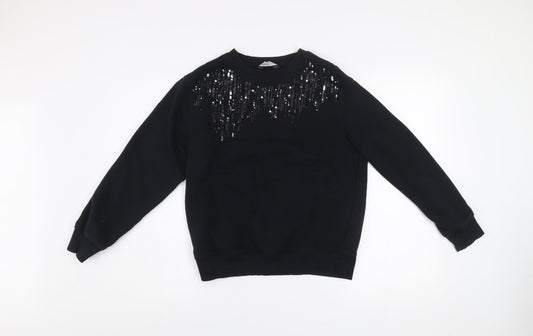Womens UK Size 8 Marks and Spencer Black Pullover Sweatshirt