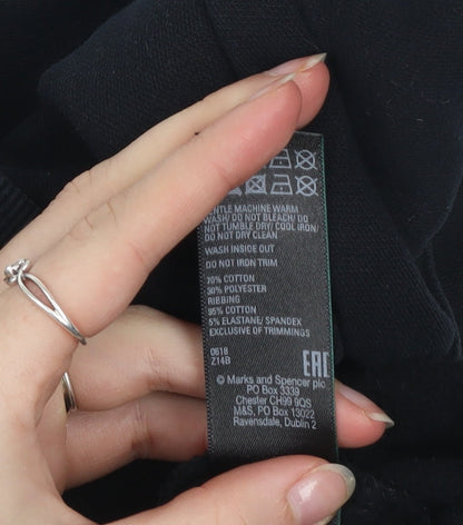 Womens UK Size 8 Marks and Spencer Black Pullover Sweatshirt