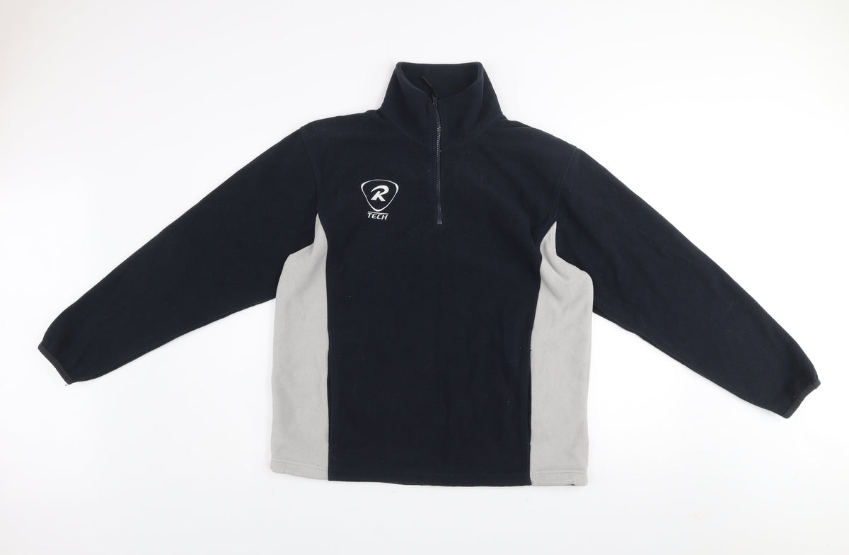 Mens UK Size S Rugby Tech Black Pullover Sweatshirt