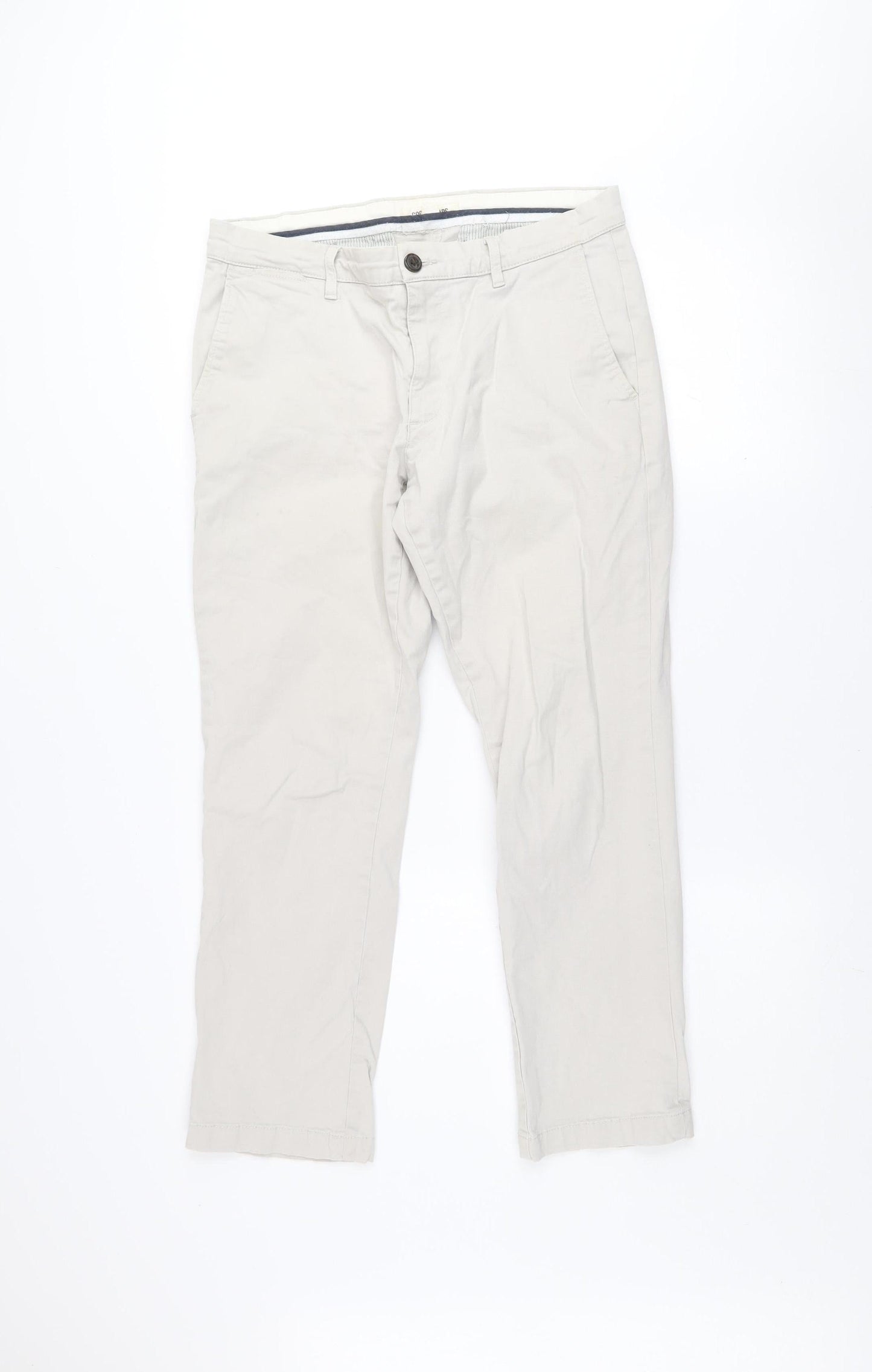 Goodthreads Men’s Beige Chino Trousers 31W x 28L Slim Fit Cotton Blend