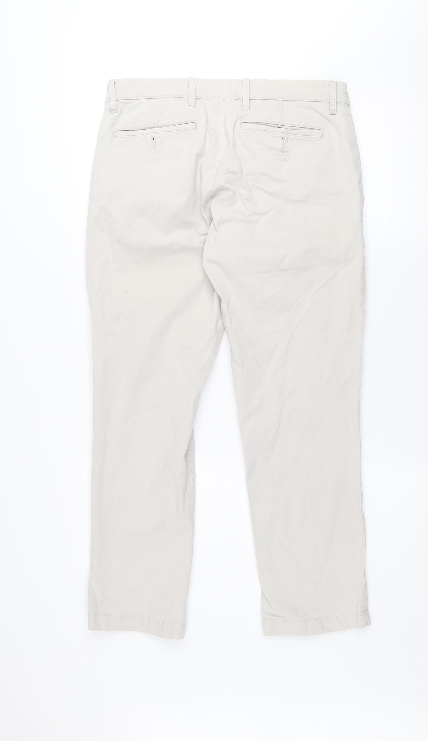 Goodthreads Men’s Beige Chino Trousers 31W x 28L Slim Fit Cotton Blend