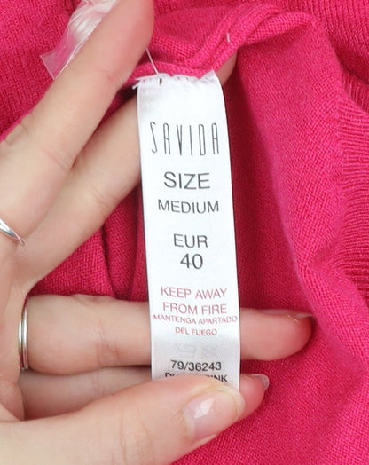 Womens UK Size 12 Savida Pink Pullover Jumper