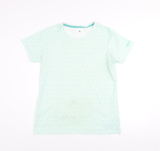 Regatta Women's Blue Floral Short Sleeve T-Shirt Size 14