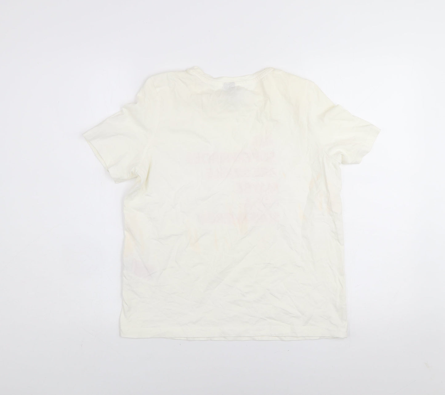 Womens UK Size S VERO MODA White Basic T-Shirt