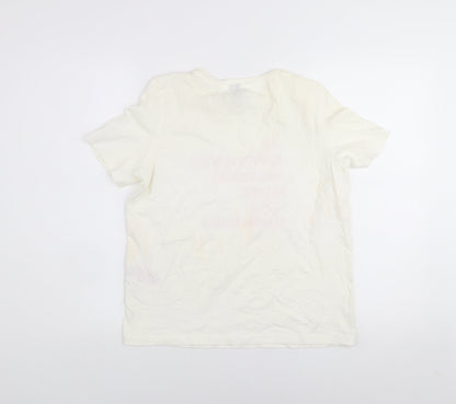 Womens UK Size S VERO MODA White Basic T-Shirt