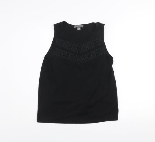 Primark Women’s Black Sleeveless Tank Top S Scoop Neck Lightweight