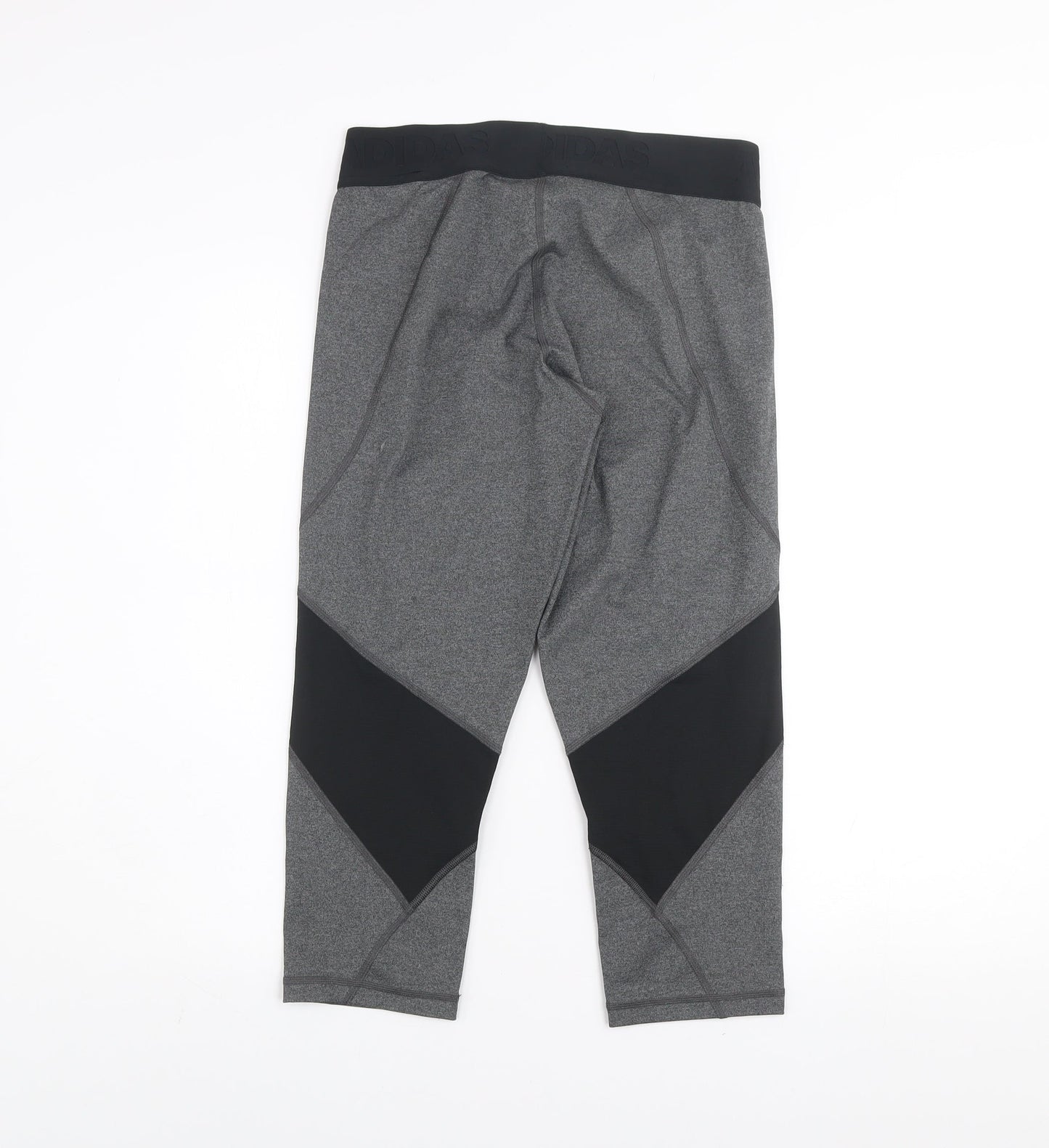 Adidas Women's Grey Techfit Capri Leggings Medium Compression Activewear