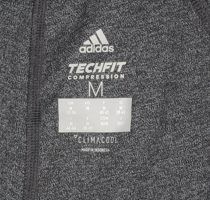 Adidas Women's Grey Techfit Capri Leggings Medium Compression Activewear
