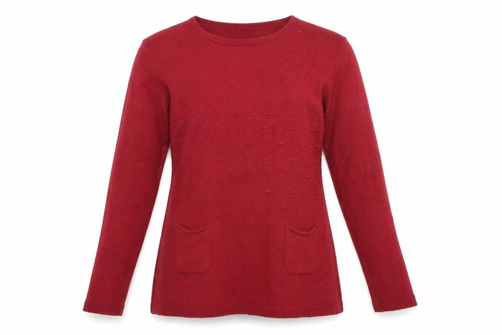 Womens UK Size M Tricotonik Red Pullover Jumper